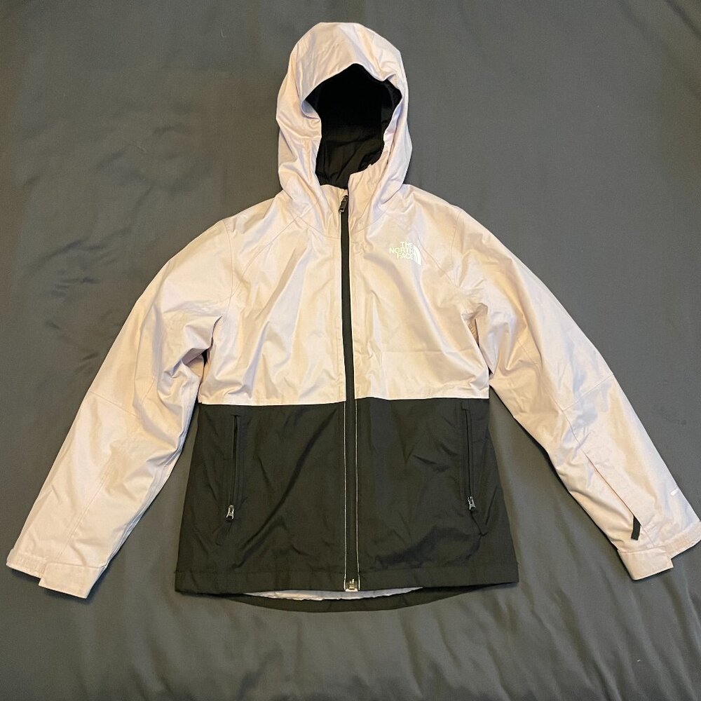 North Face Girls Size LG Size 12 Lavender/Black Ski Jacket